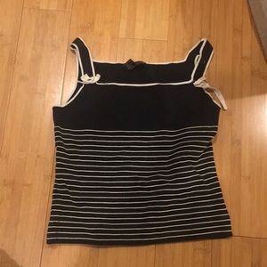 Black and white striped top